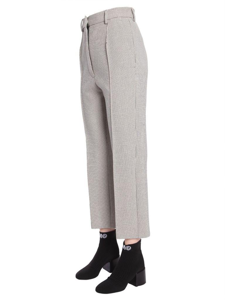 MM6 by Maison Martin Margiela Cropped Trousers in Grey (Gray) - Lyst