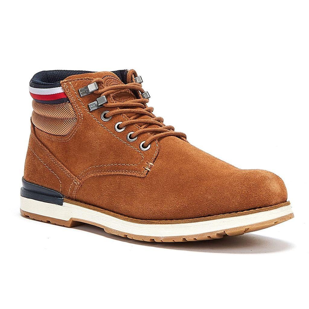 tommy hilfiger grey suede boots