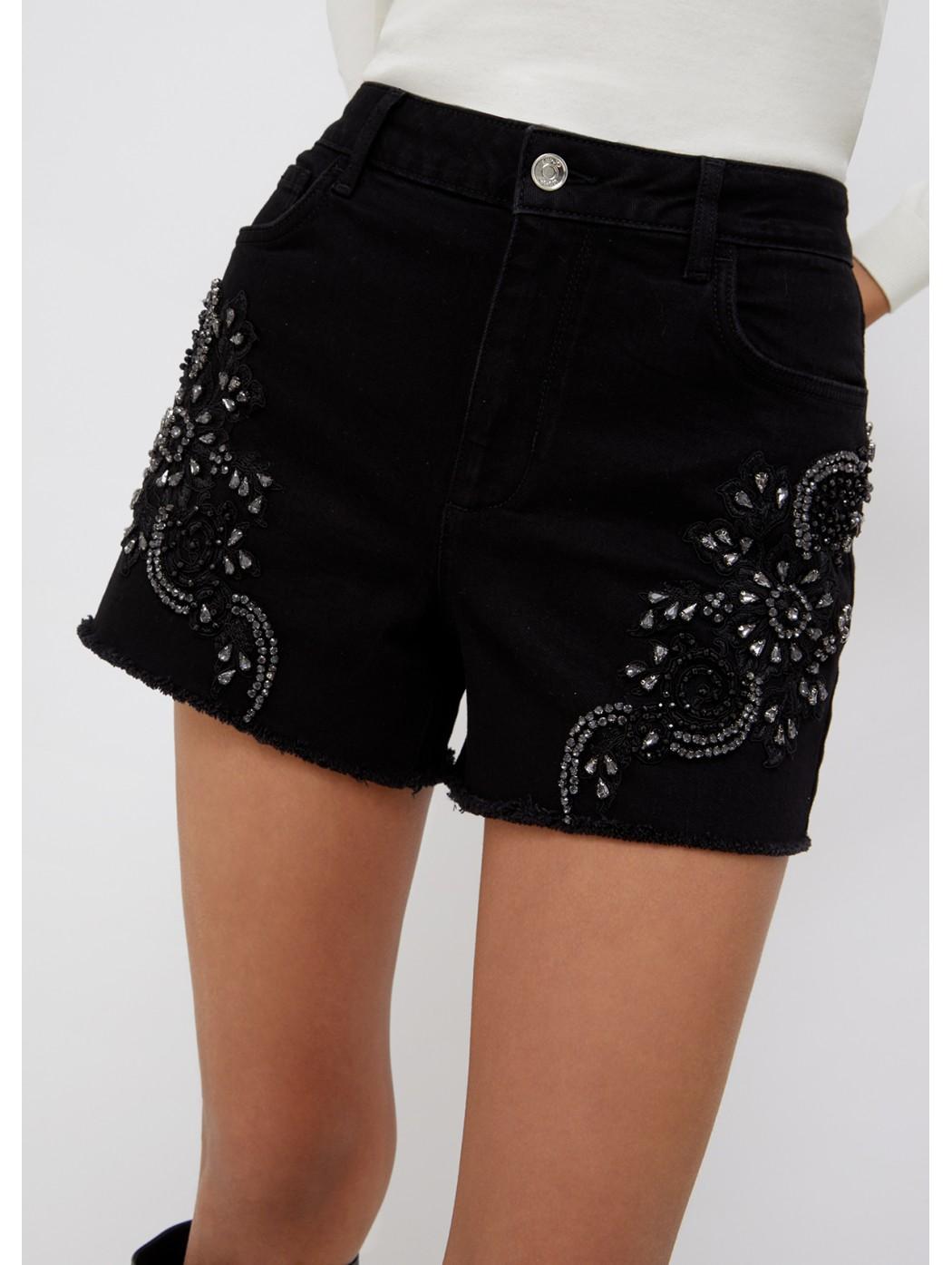 Liu Jo Denim Short With Jewel 