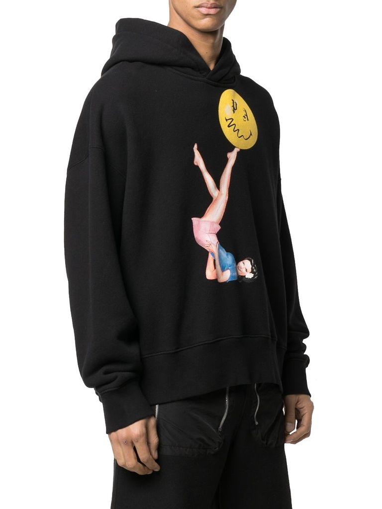 Palm Angels Men's Pmbb098r21fle0021030 Black Cotton Sweatshirt for Men - Lyst