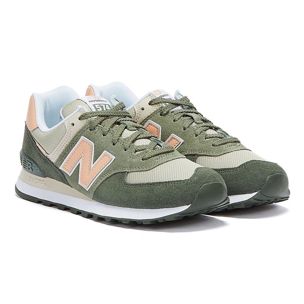 New Balance 574 Black Spruce / Silver Pine Trainers in Green | Lyst
