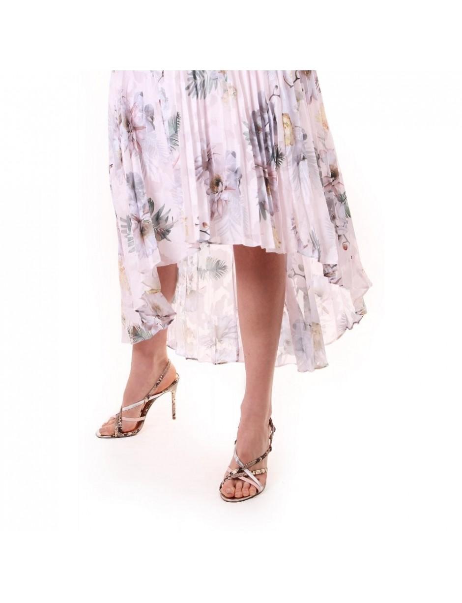 Ted Baker Womens Daniiey Woodland Pleated Maxi Dress in Pink - Lyst