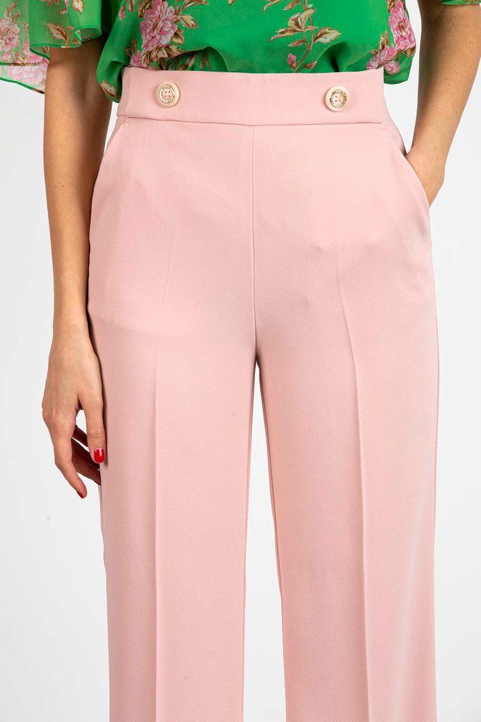 Pinko O Pantaloni A Vita Alta Con Bottoni in Pink - Lyst