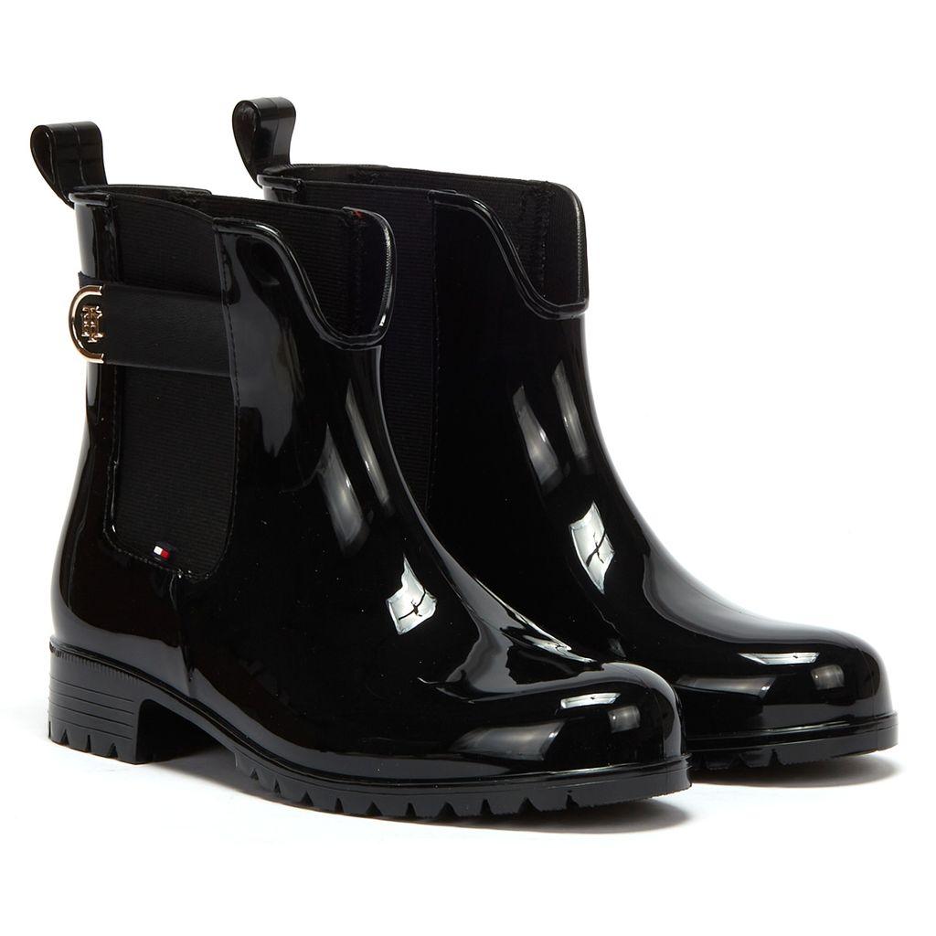 Tommy Hilfiger Synthetic Th Hardware Rainboot in Black | Lyst