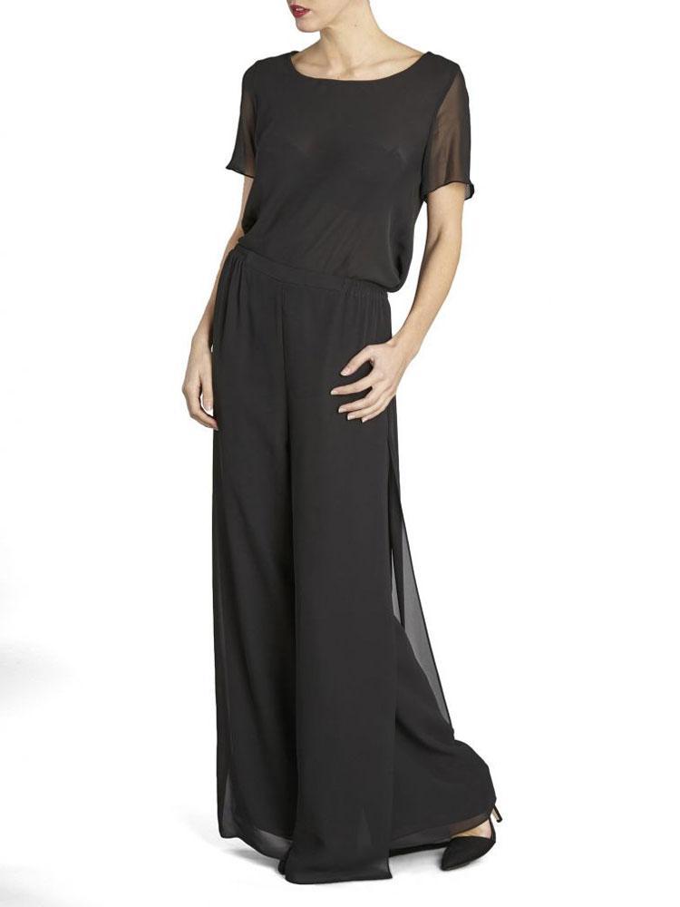 Gina Bacconi Chiffon Layered Trousers 