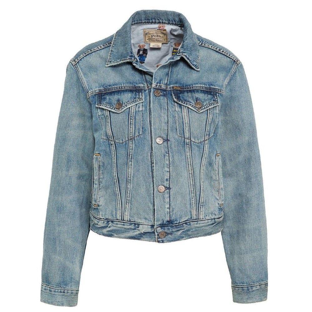Ralph Lauren Womenswear Denim Bear Trucker Jacket in Blue | Lyst