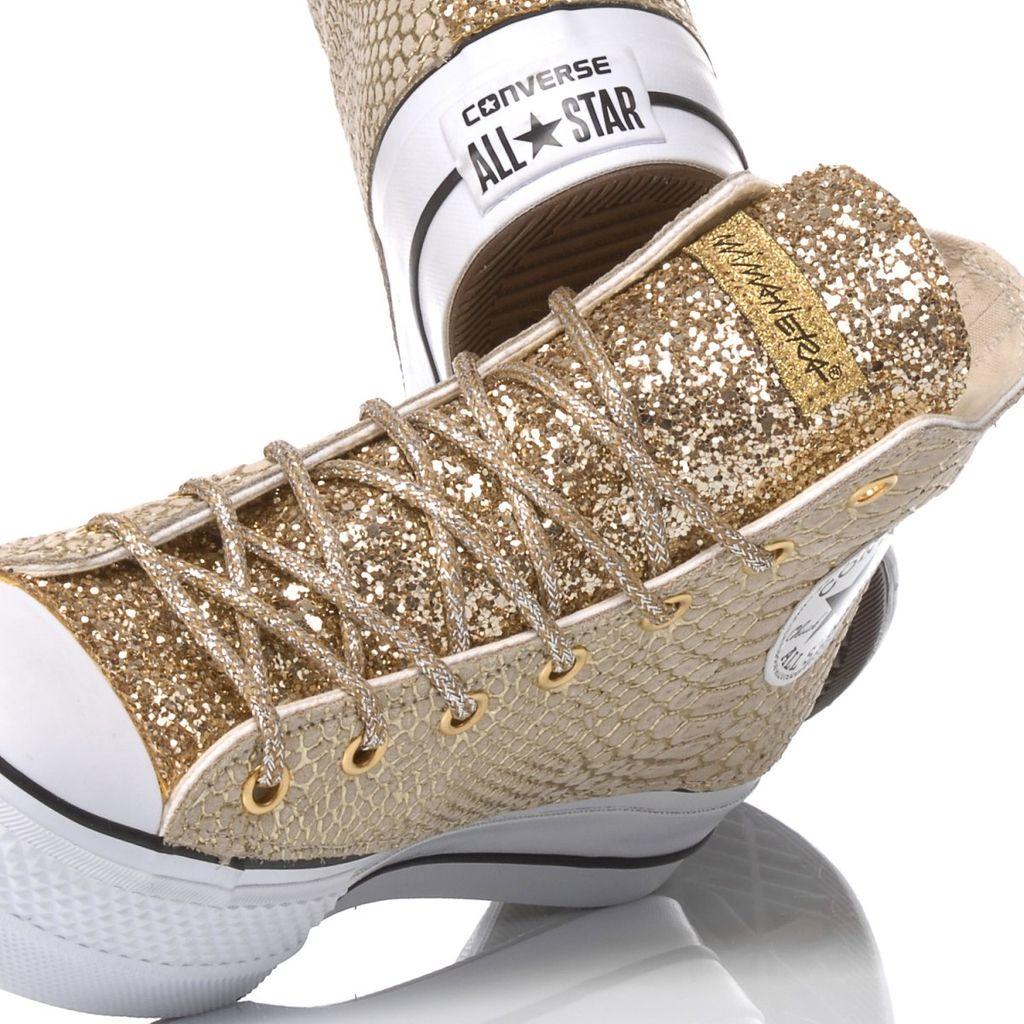 converse platform beige gold