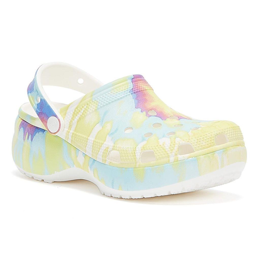 tie dye platform crocs