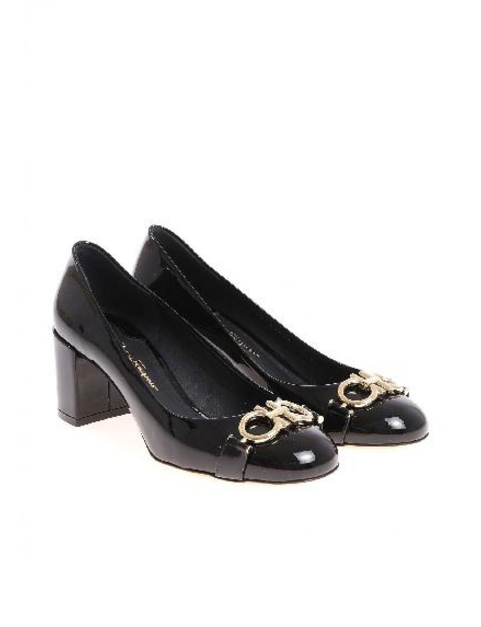 black ferragamo heels