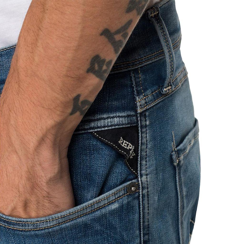Replay Denim Hyperflex Anbass Bio Edition Slim Fit Jeans - Rich Mid in Blue  for Men | Lyst Australia