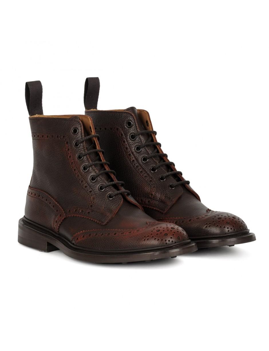 Tricker's Leather Trickers Stow Brogue Boot Victoria Elan Veliero Burgundy  in Brown for Men - Lyst