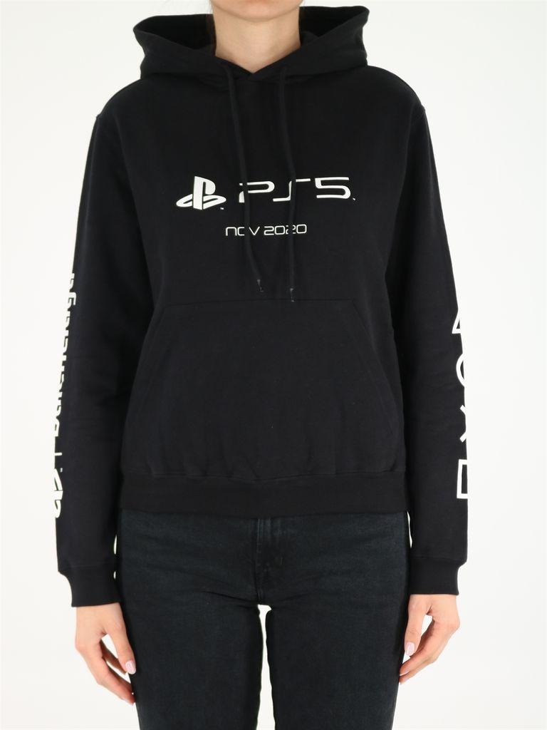 Balenciaga Cotton Playstationtm Fitted Hoodie Black - Save 18% - Lyst