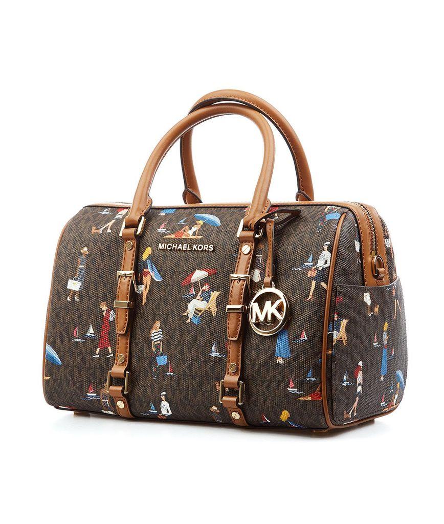 Michael Kors Bag "bedford Travel" With Jet Set Girls Print in Brown | Lyst