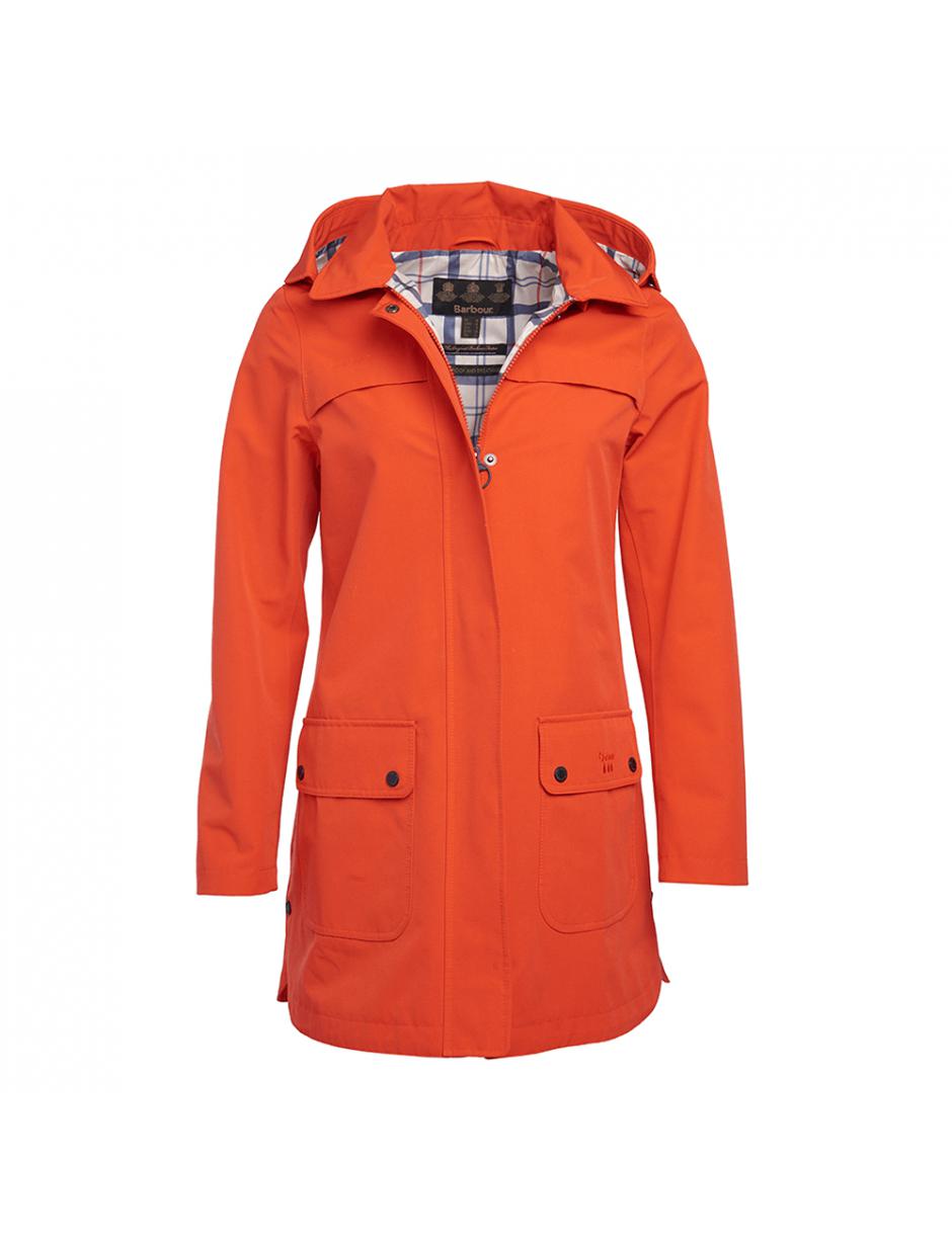Barbour Synthetic Ladies Almanac Jacket in Orange Lyst