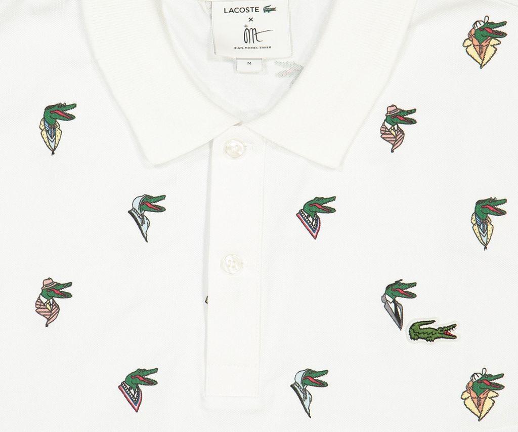 Lacoste X Jean Michel Tixier Croc Polo Shirt in White for Men | Lyst