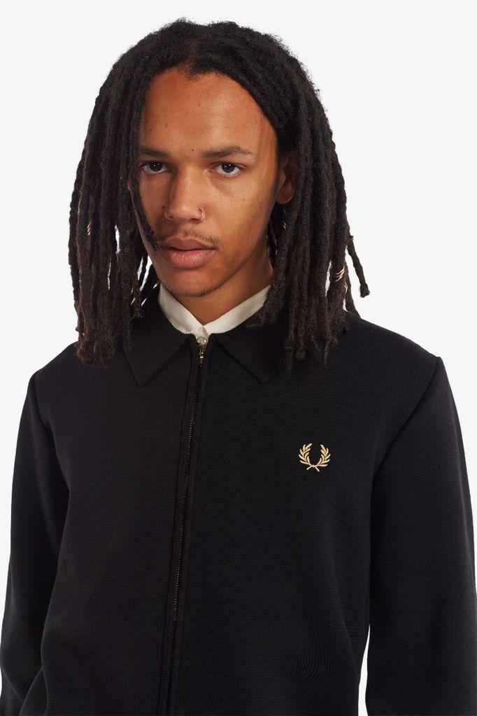 fred perry zip cardigan