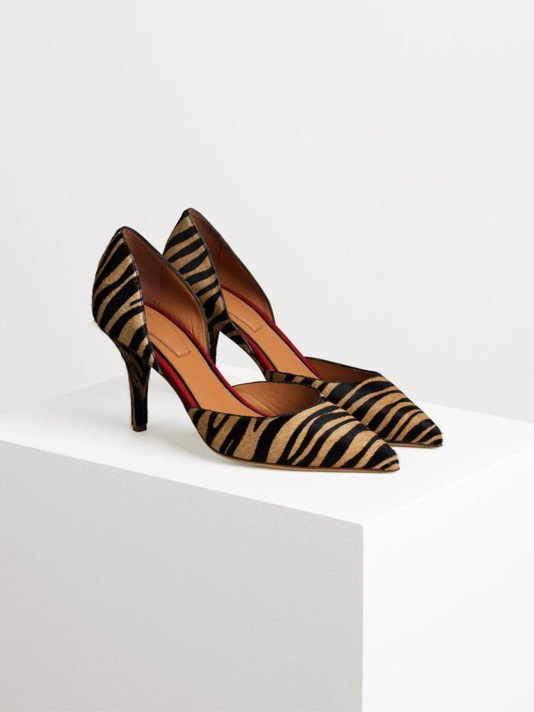 By Malene Birger Leather Zebra Print Heels May 85 Pumps in Animal Print  (Brown) - Lyst