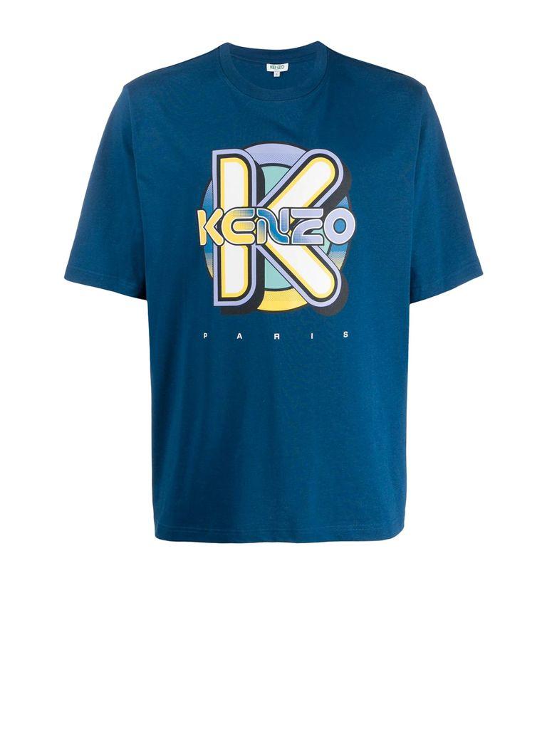 KENZO Cotton Blue T-shirt for Men - Lyst