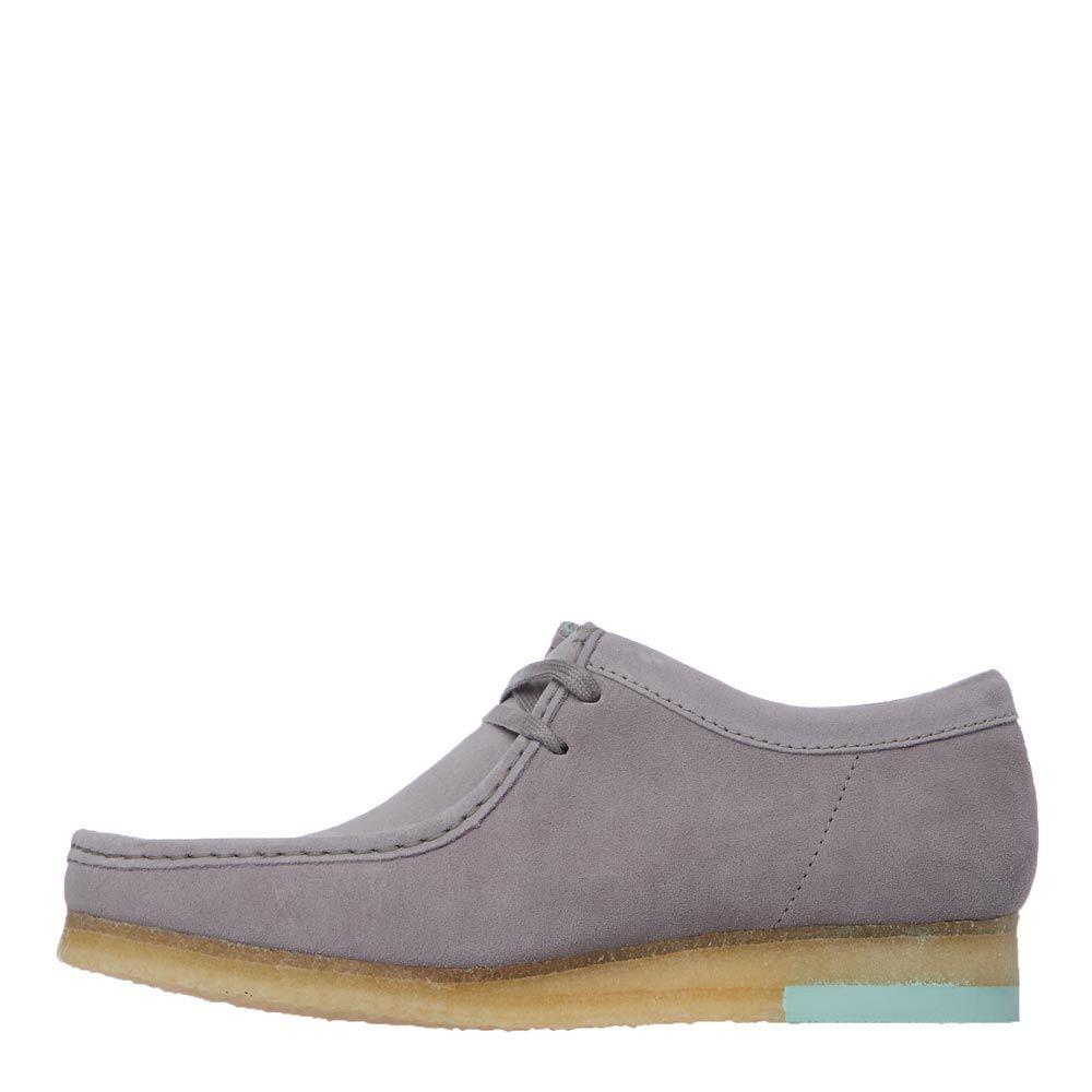 Clarks Wallabee Shoes - Grey Combi in Gray for Men - Lyst
