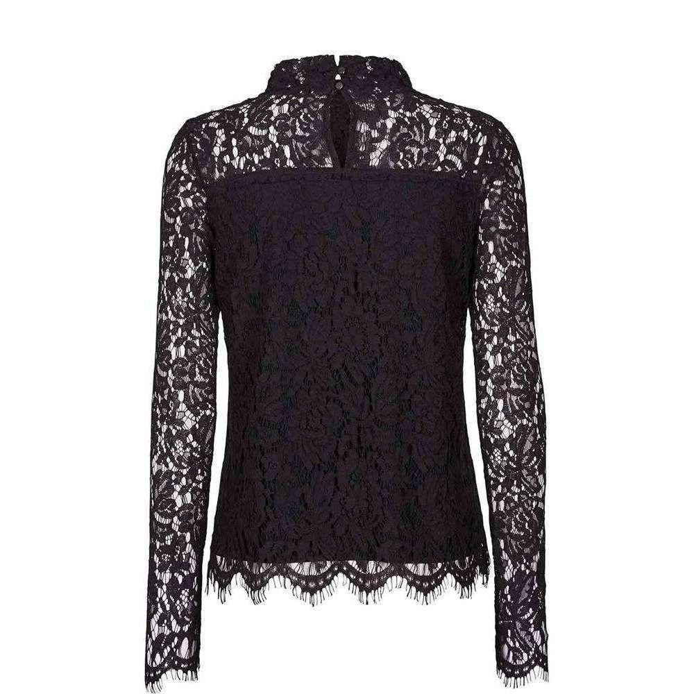 Mos Mosh Piper Lace Blouse in Black | Lyst