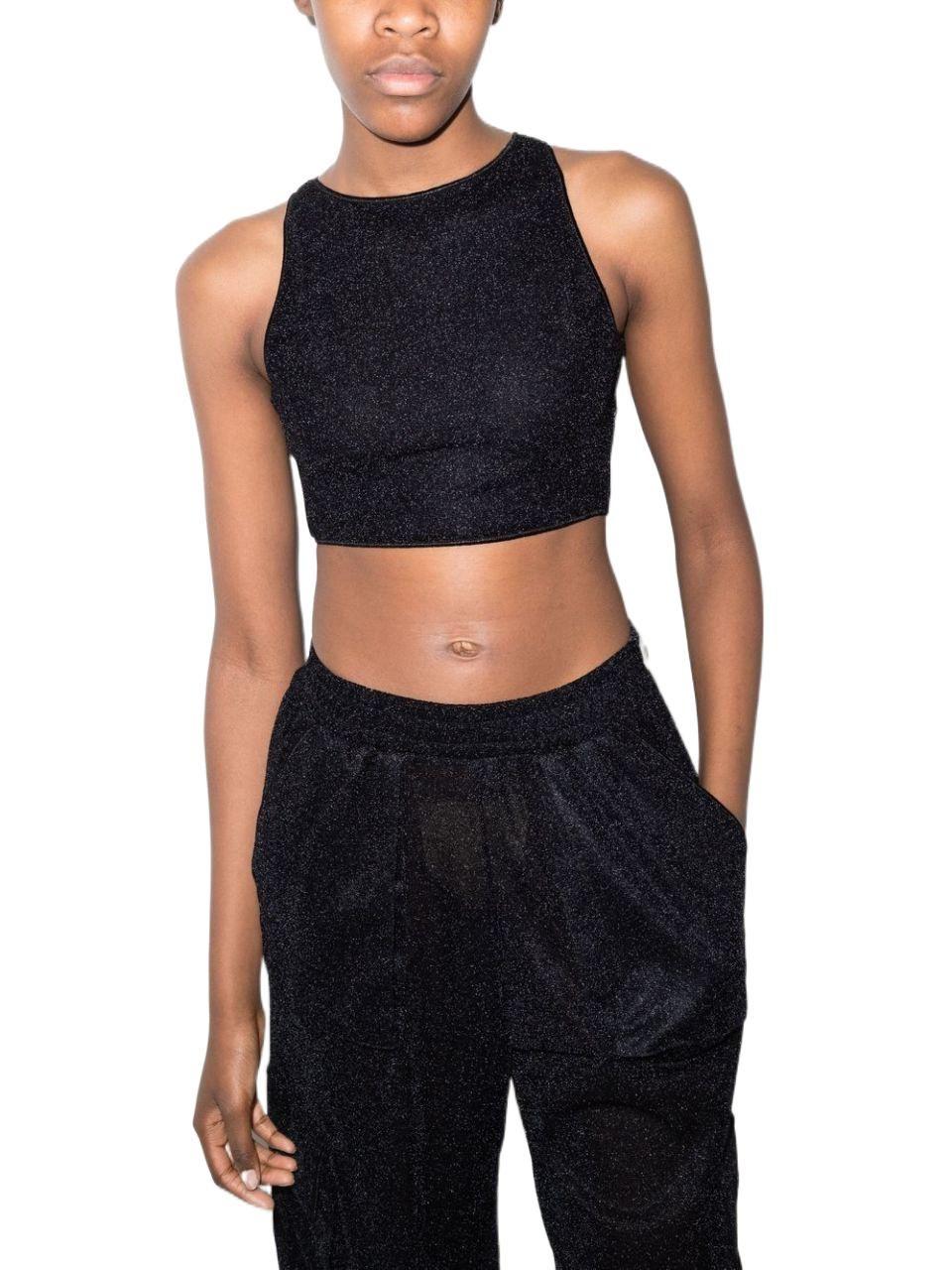 Oséree Synthetic Lumière Cropped Top in Black - Save 44% | Lyst