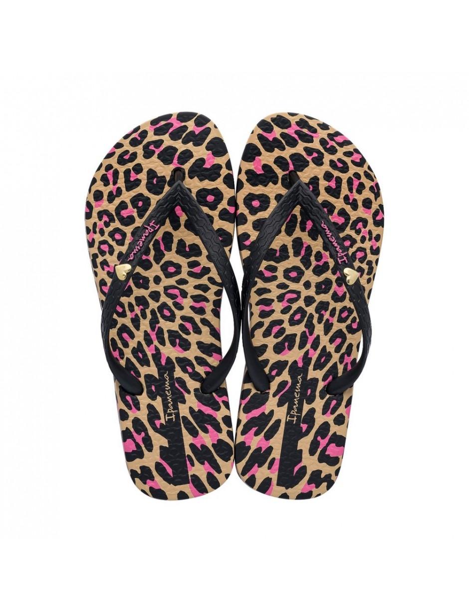 flip flops leopard print