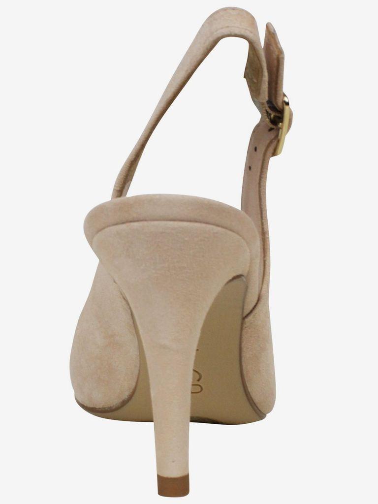 beige suede slingbacks