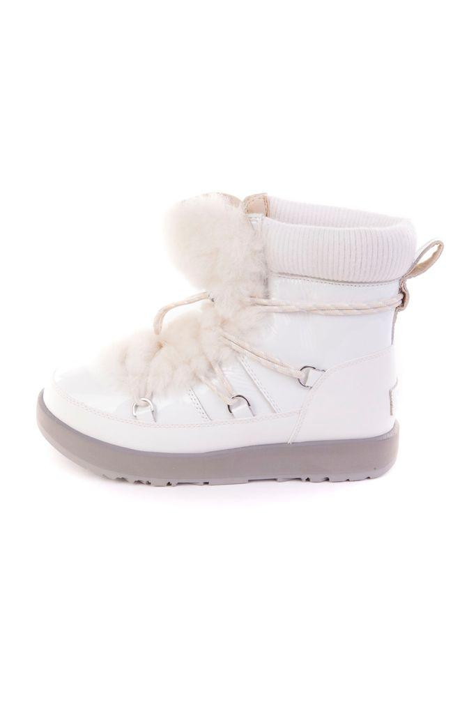 UGG Women's Highland Round Toe Leather & Sheepskin Waterproof Boots in  White - Save 70% - Lyst