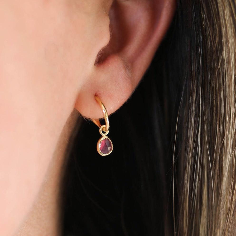 índice Funeral Academia Auree Hampton Ruby & Gold Vermeil Interchangeable Gemstone Earrings | Lyst