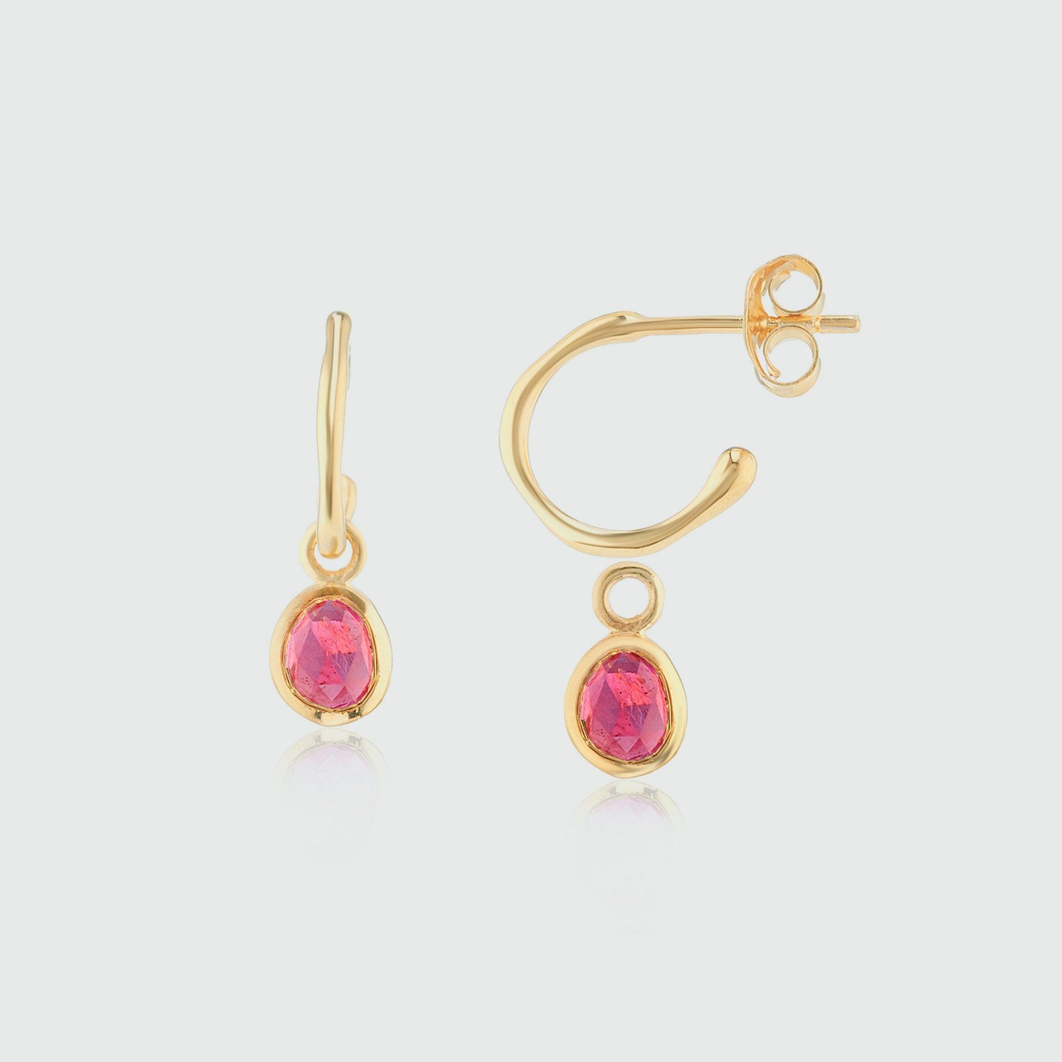 índice Funeral Academia Auree Hampton Ruby & Gold Vermeil Interchangeable Gemstone Earrings | Lyst