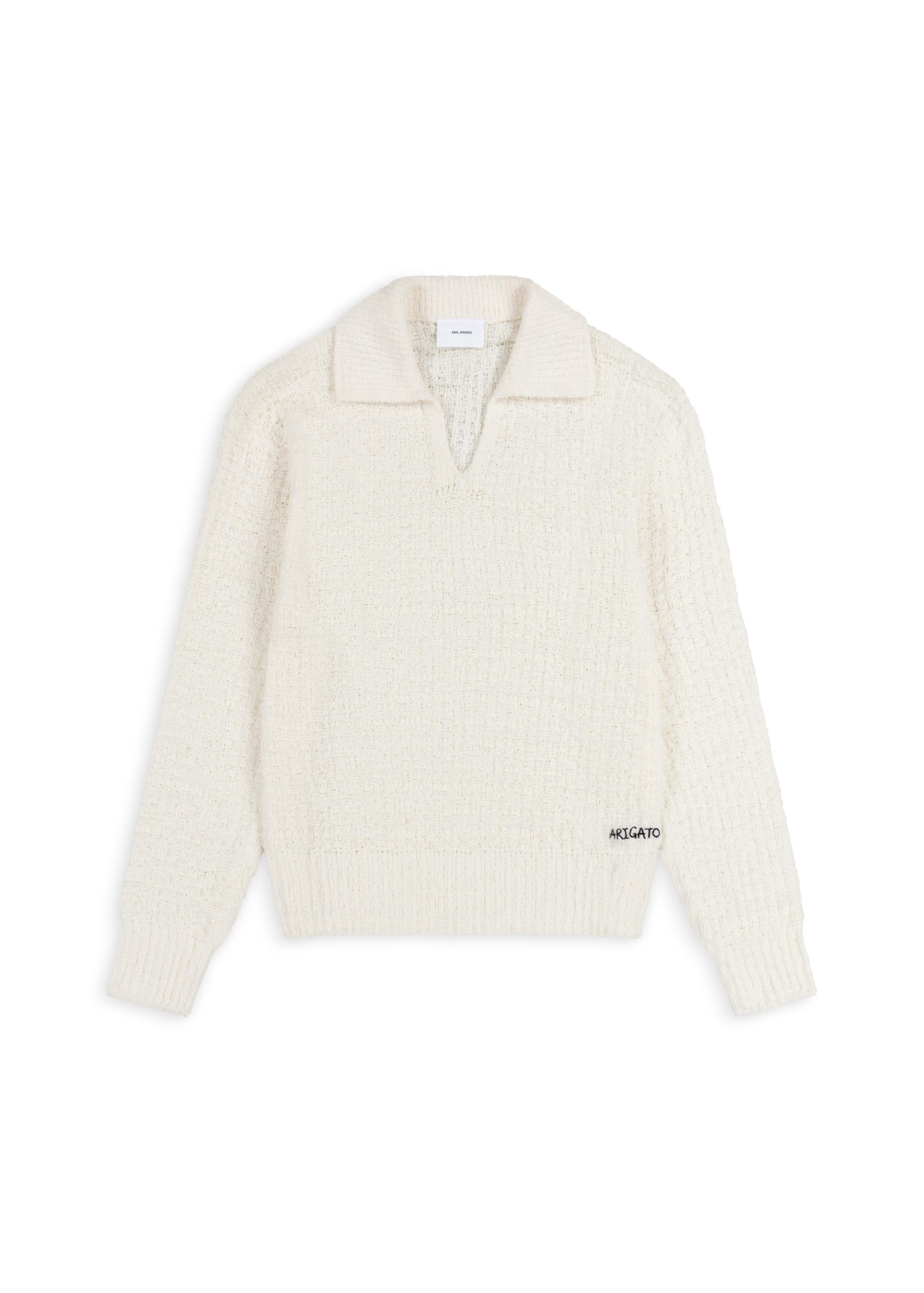 Axel Arigato White Grid Sweater Axel Arigato Pin Sweater In Camel