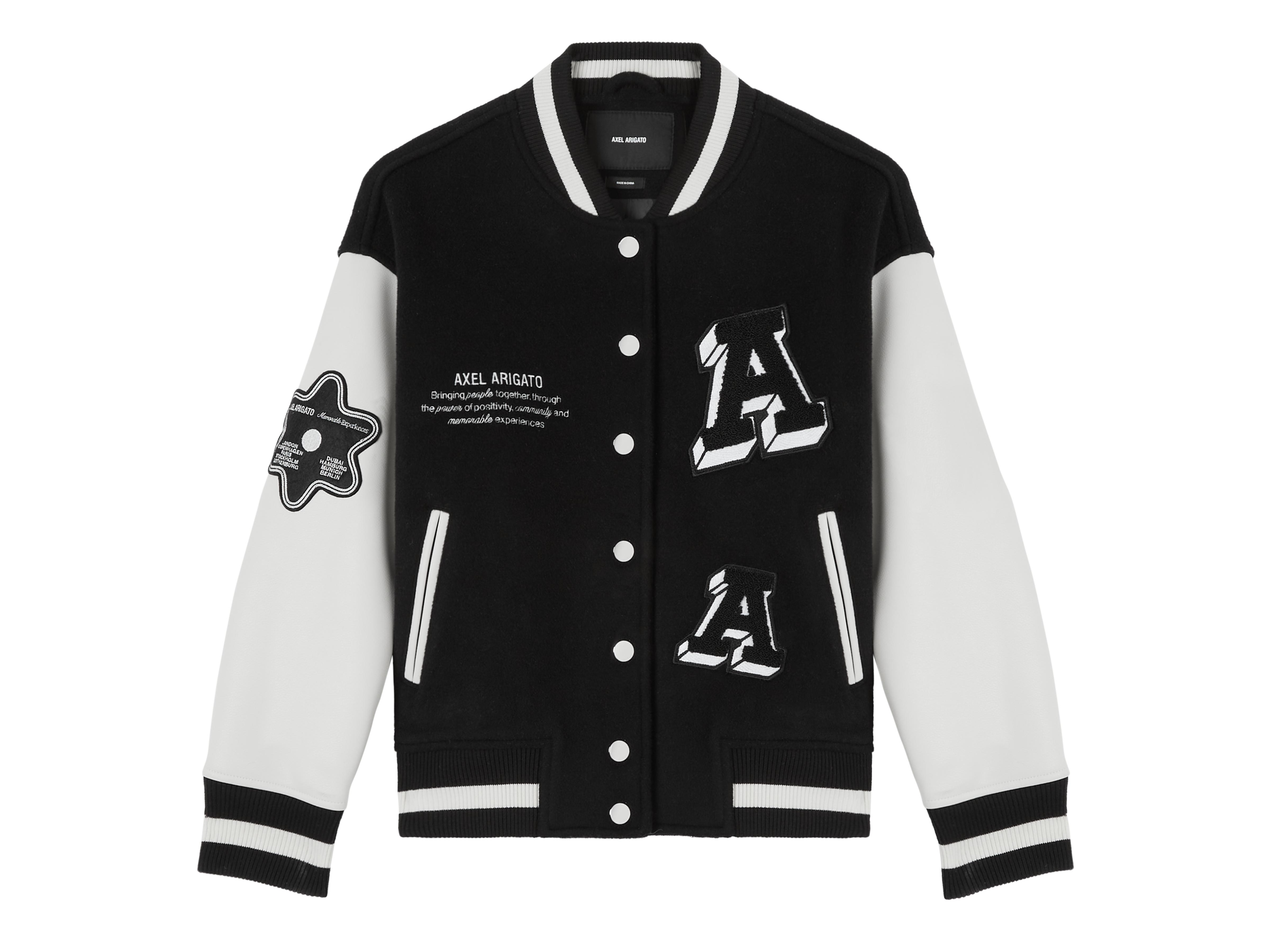 Axel Arigato Illusion Varsity Jacket in Black | Lyst