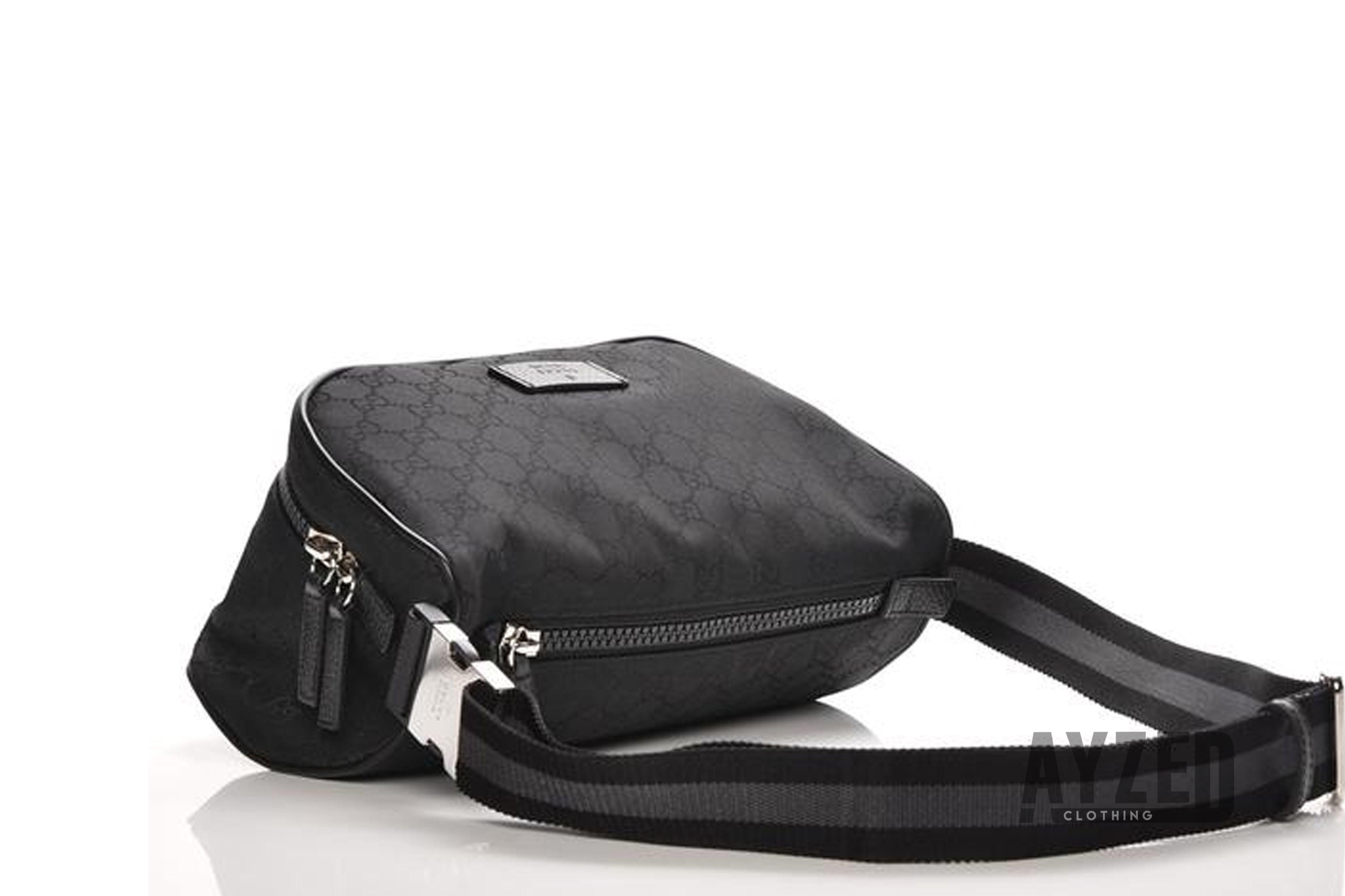 Gucci Synthetic GG Black Nylon Belt Bag 