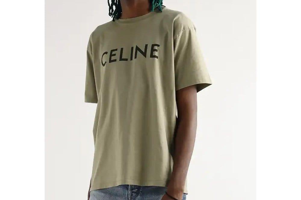 Lyn Uendelighed Vær opmærksom på Celine Loose T-shirt In Cotton Jersey Green for Men | Lyst