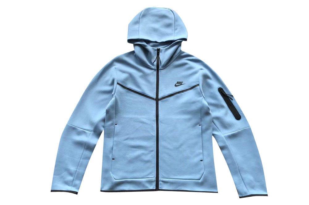 Nike Tech Fleece Full Zip Hoodie Baby Blue Black for Men | Lyst