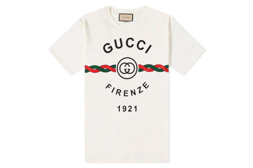Gucci 'firenze 1921' Print T-shirt White for Men | Lyst