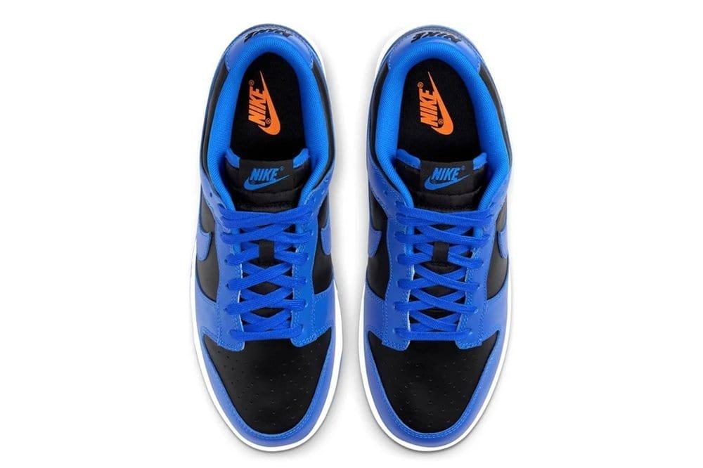 Nike Leather Dunk Low Black Hyper Cobalt White Gs in Blue | Lyst