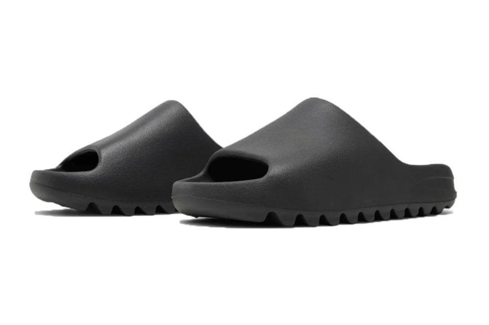 yeezy slides black with design