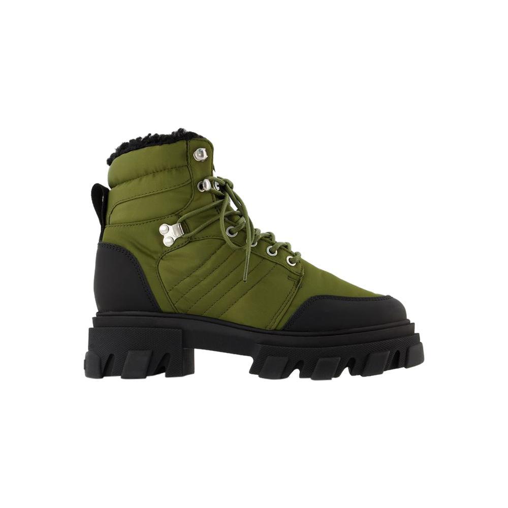 ganni cleated lace up hiking boot