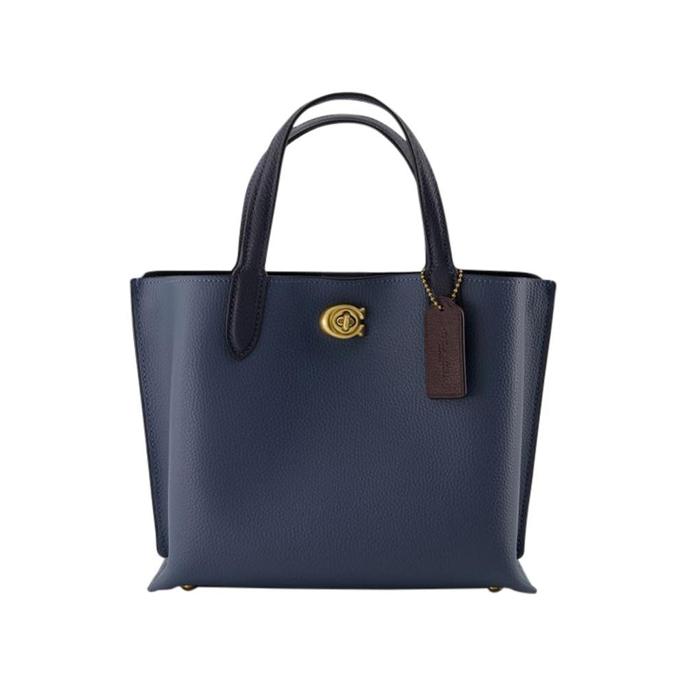 COACH Willow 24 Tote Bag Denim Leather in Blue Lyst