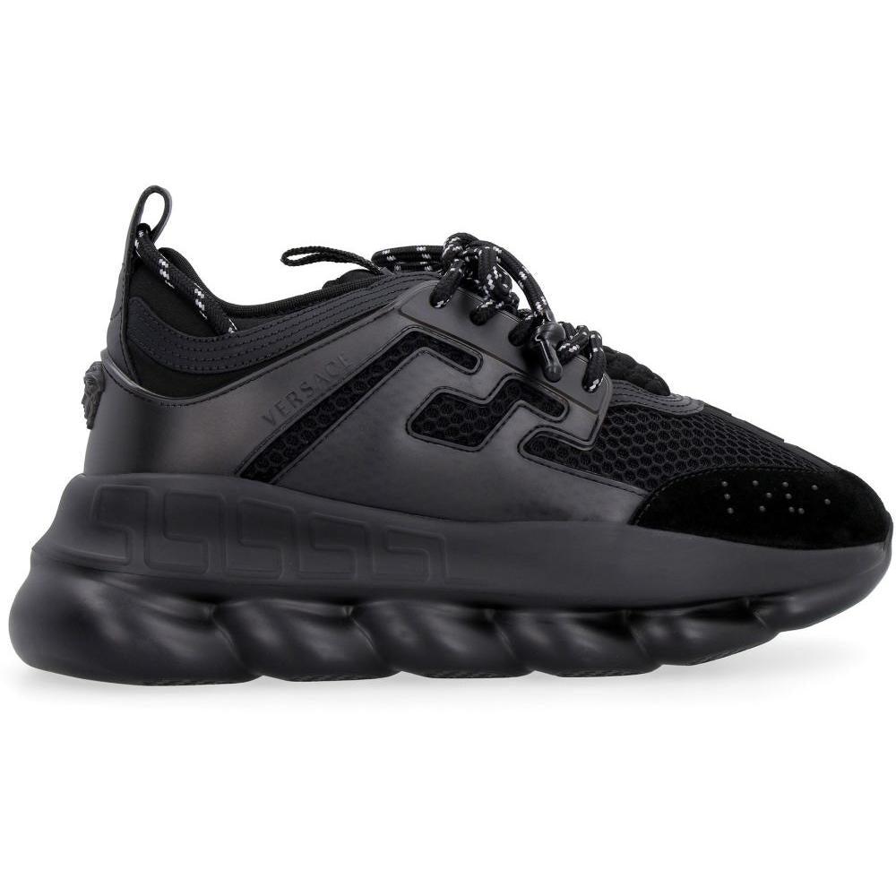Versace Chain Reaction Chunky Sneakers in Black | Lyst UK