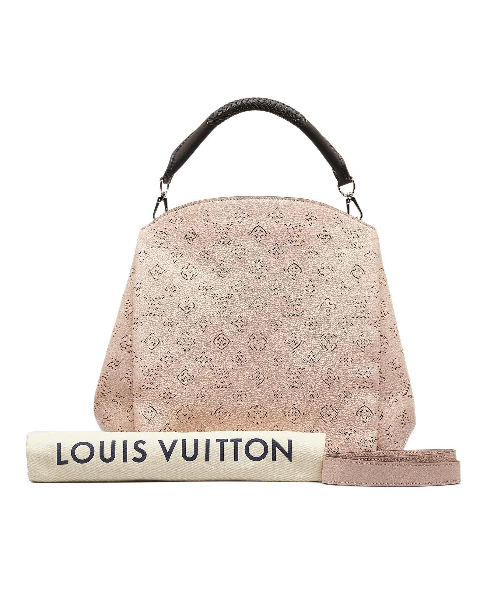 Louis Vuitton Mahina Leather Babylone Handbag in Pink