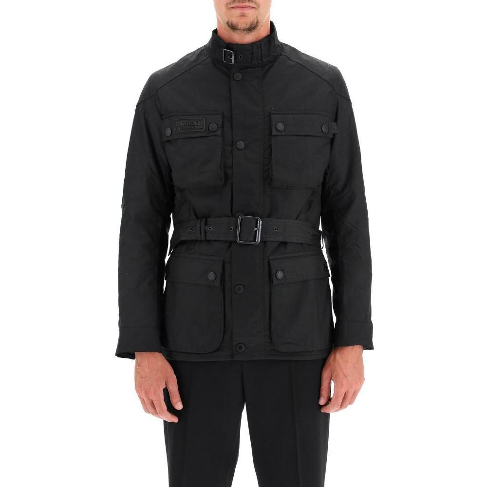 Barbour Well International Jacket In Waxed Cotton in Black for Men | Lyst