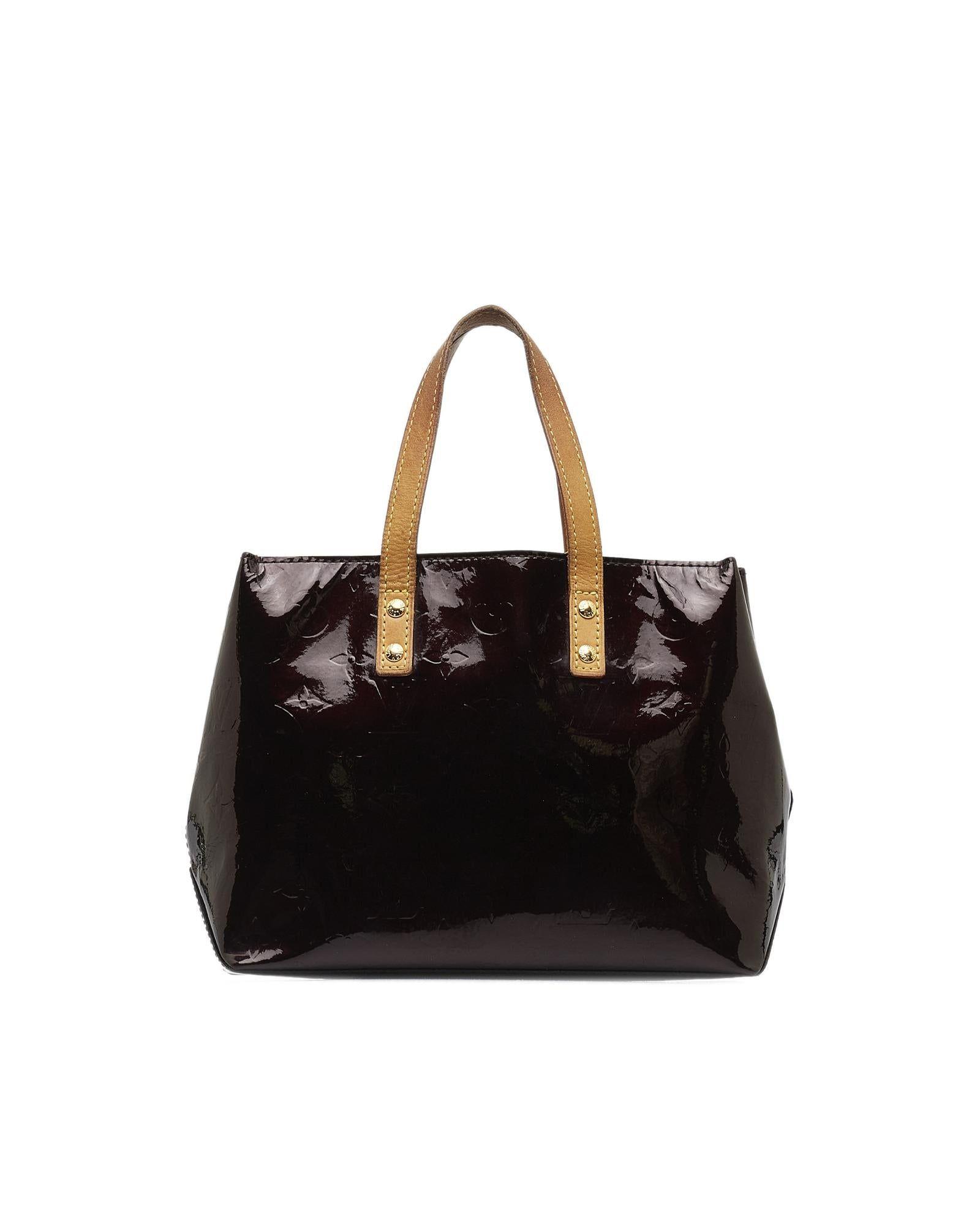 Louis Vuitton Vernis Leather Open Top Handbag in Black