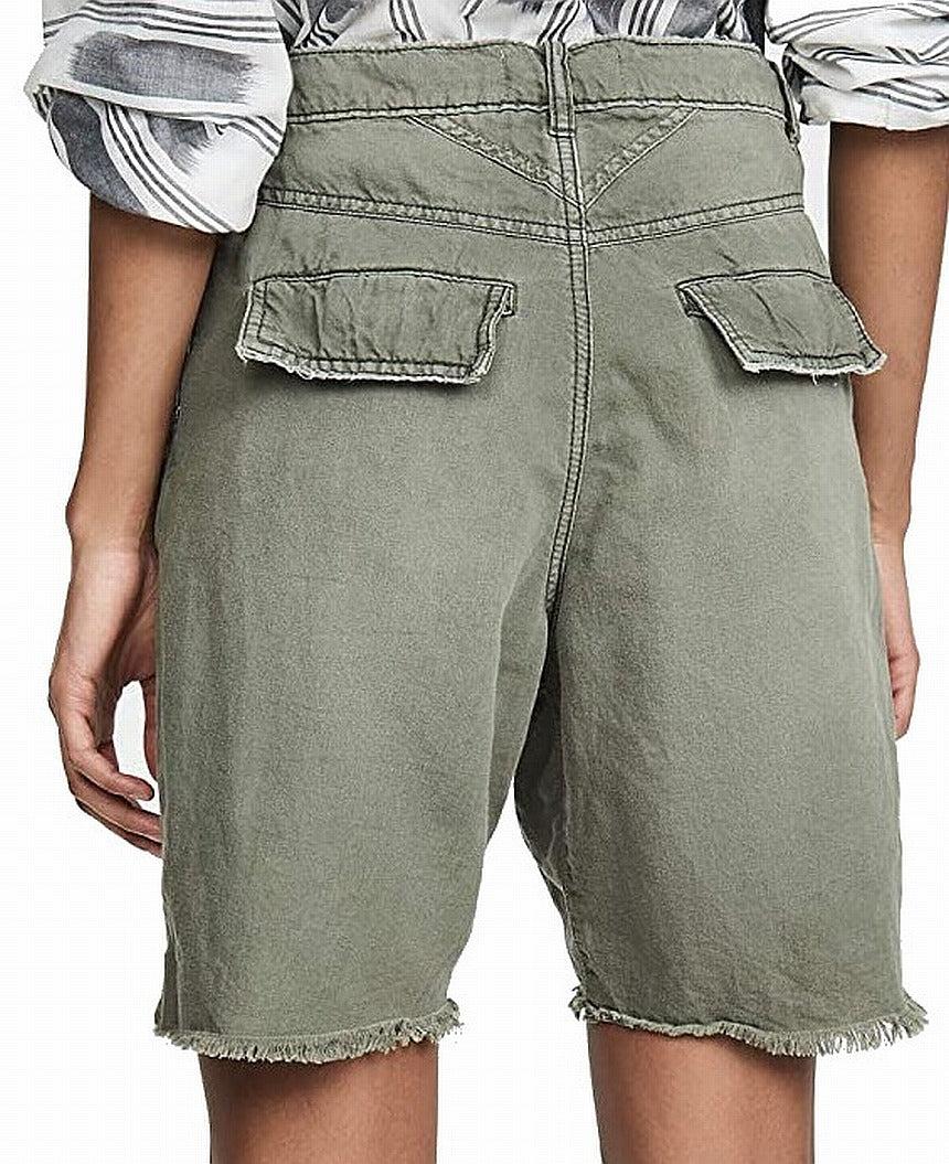 Free People Cotton Shorts Army Size 0 