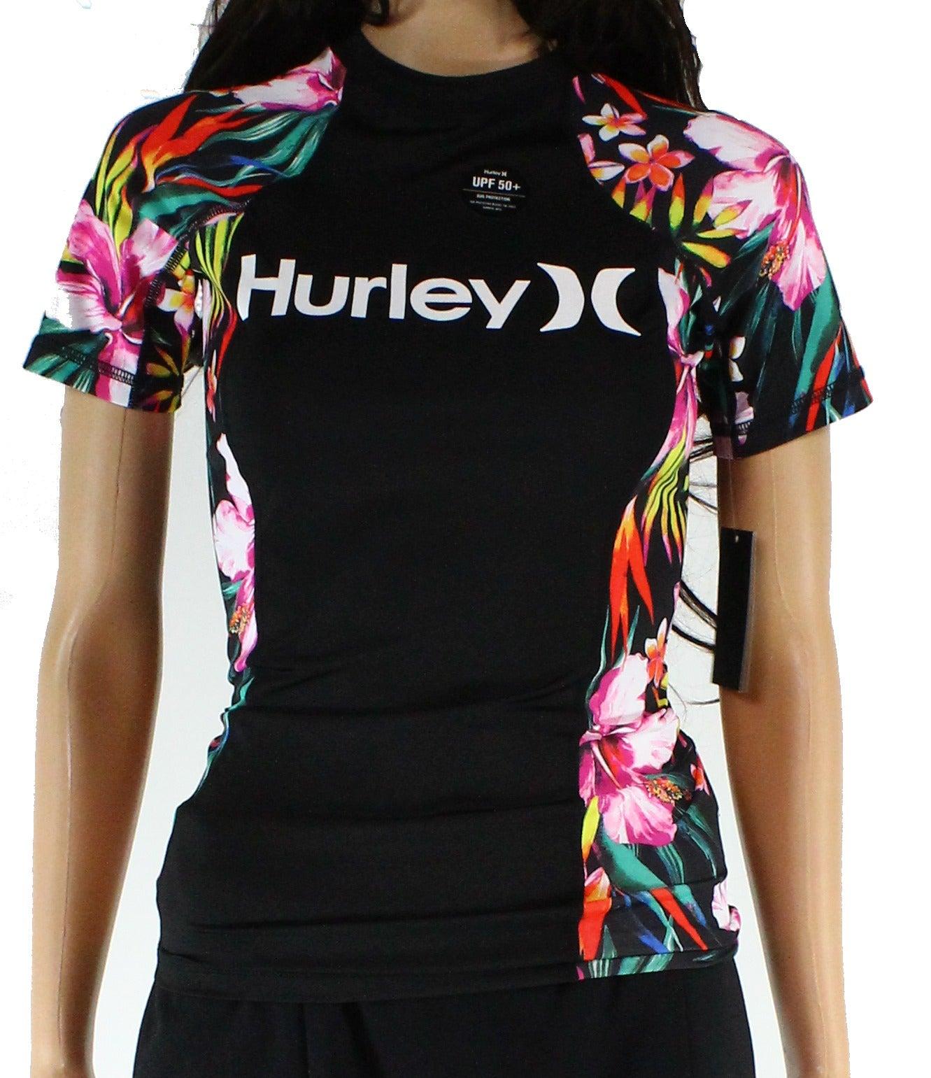 Hurley Synthetic Swim Shirt Black Size 
