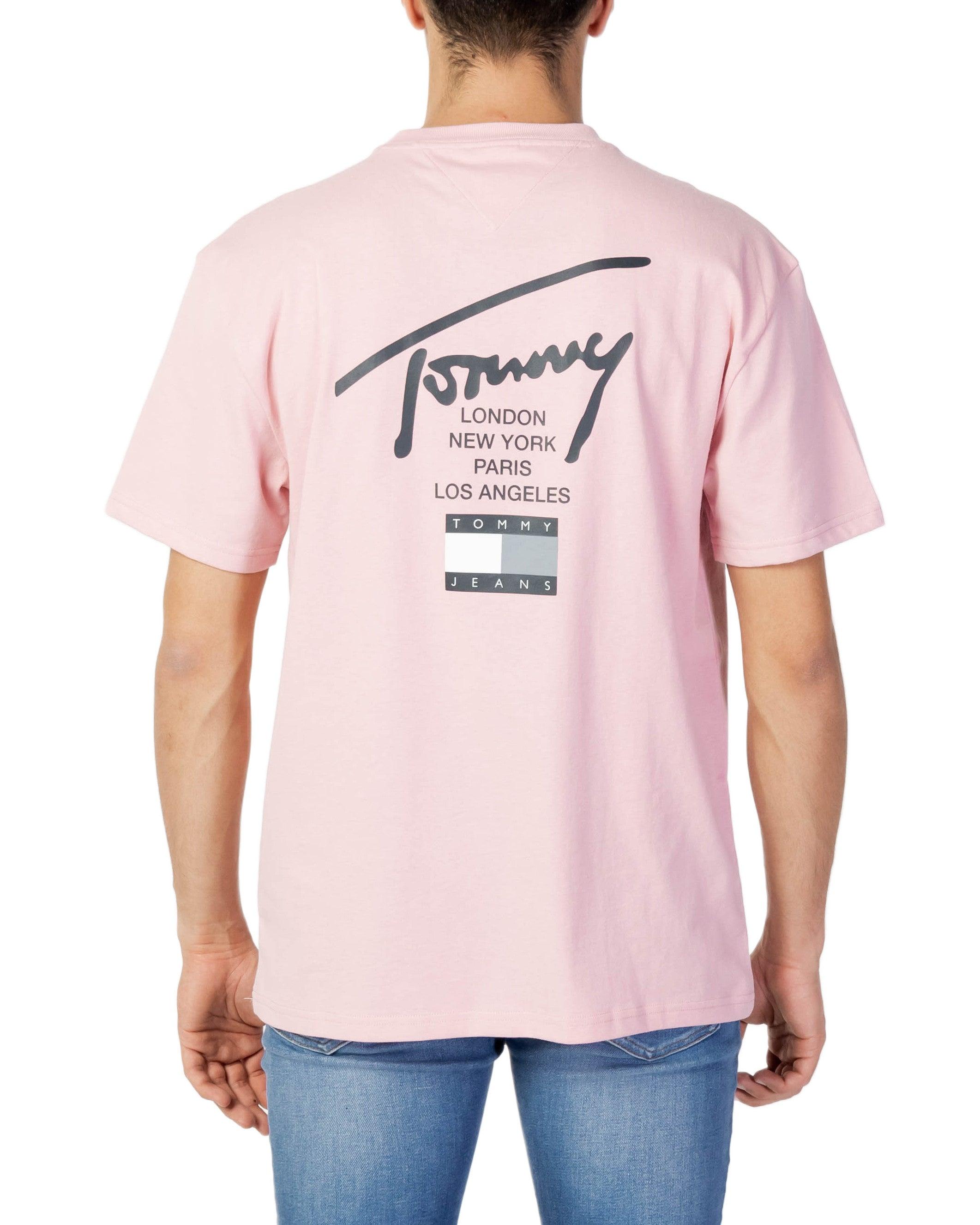 pink tommy jeans tshirt