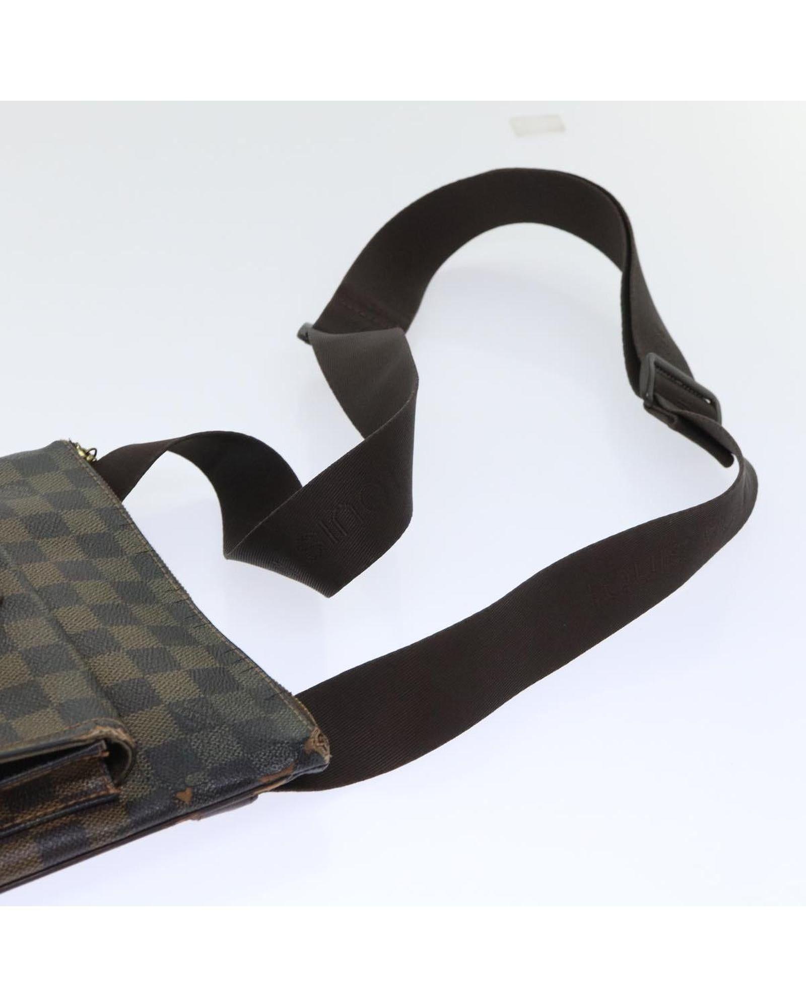 Louis Vuitton Durable Damier Ebene Shoulder Bag With Adjustable