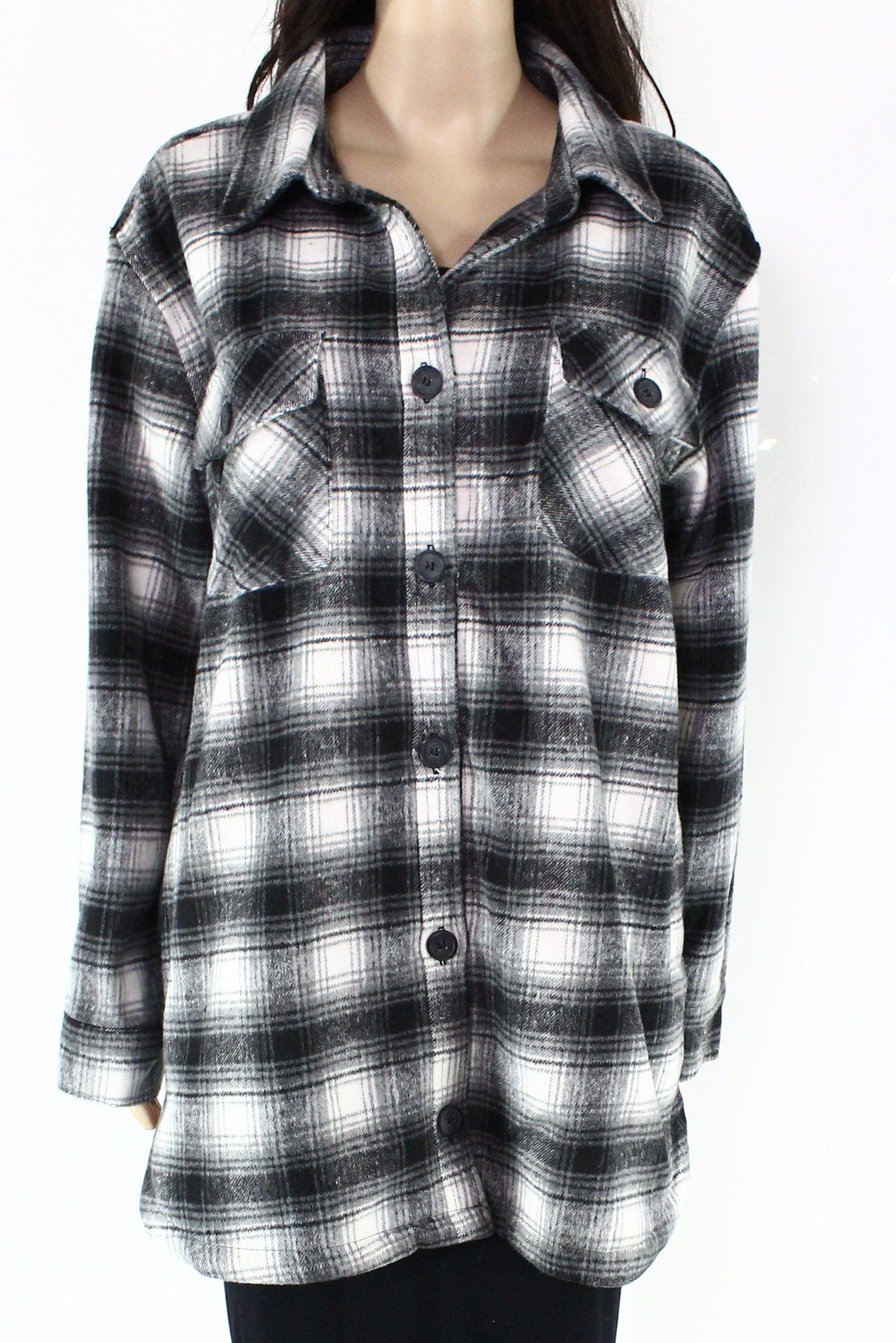 Shirt Jacket Size Large L Plaid-print 
