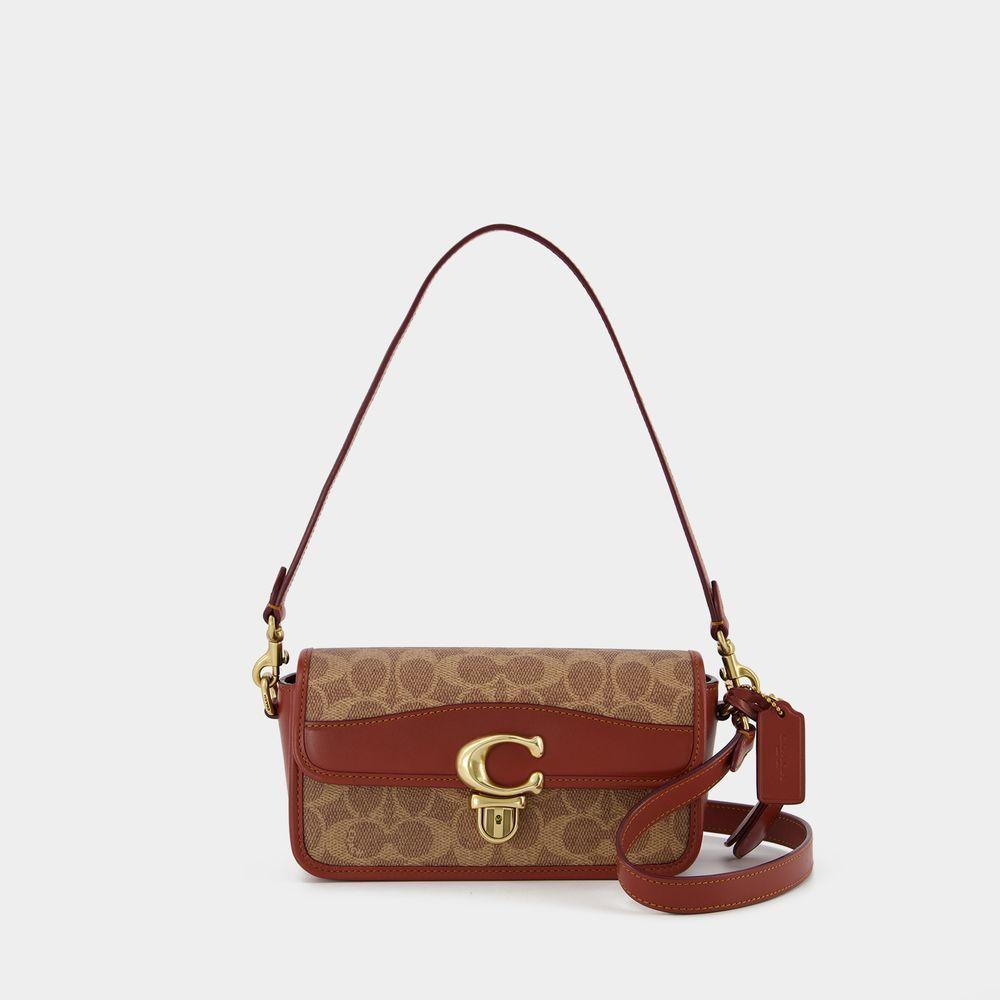 COACH Studio Baguette Bag In Coated Canvas in Brown Lyst